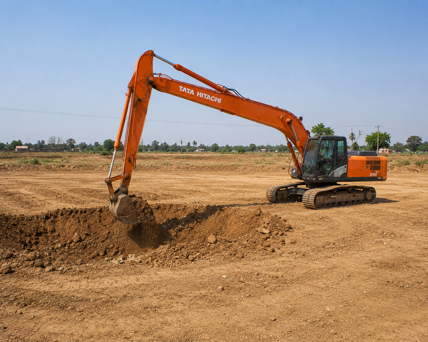 Before open well excavation - empty dry land